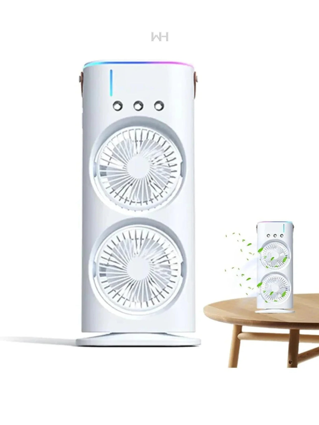 Ventilador De Escritorio Leiej Con Humidificador Luz LED