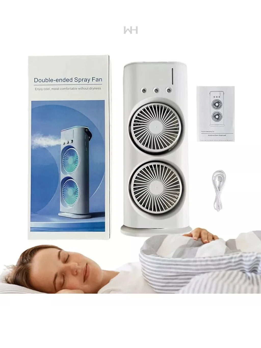 Ventilador De Escritorio Leiej Con Humidificador Luz LED