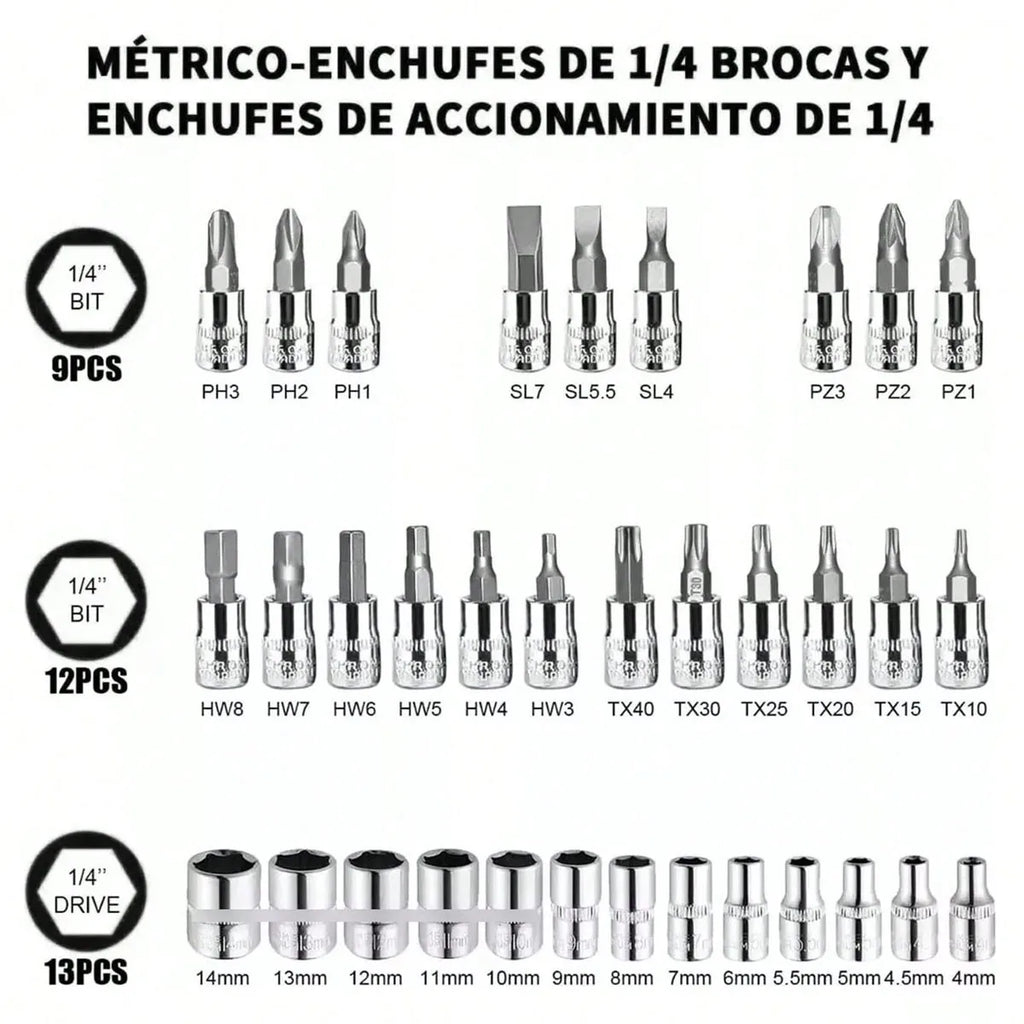 Kit de Herramientas 46 Piezas para Reparación y Hogar
