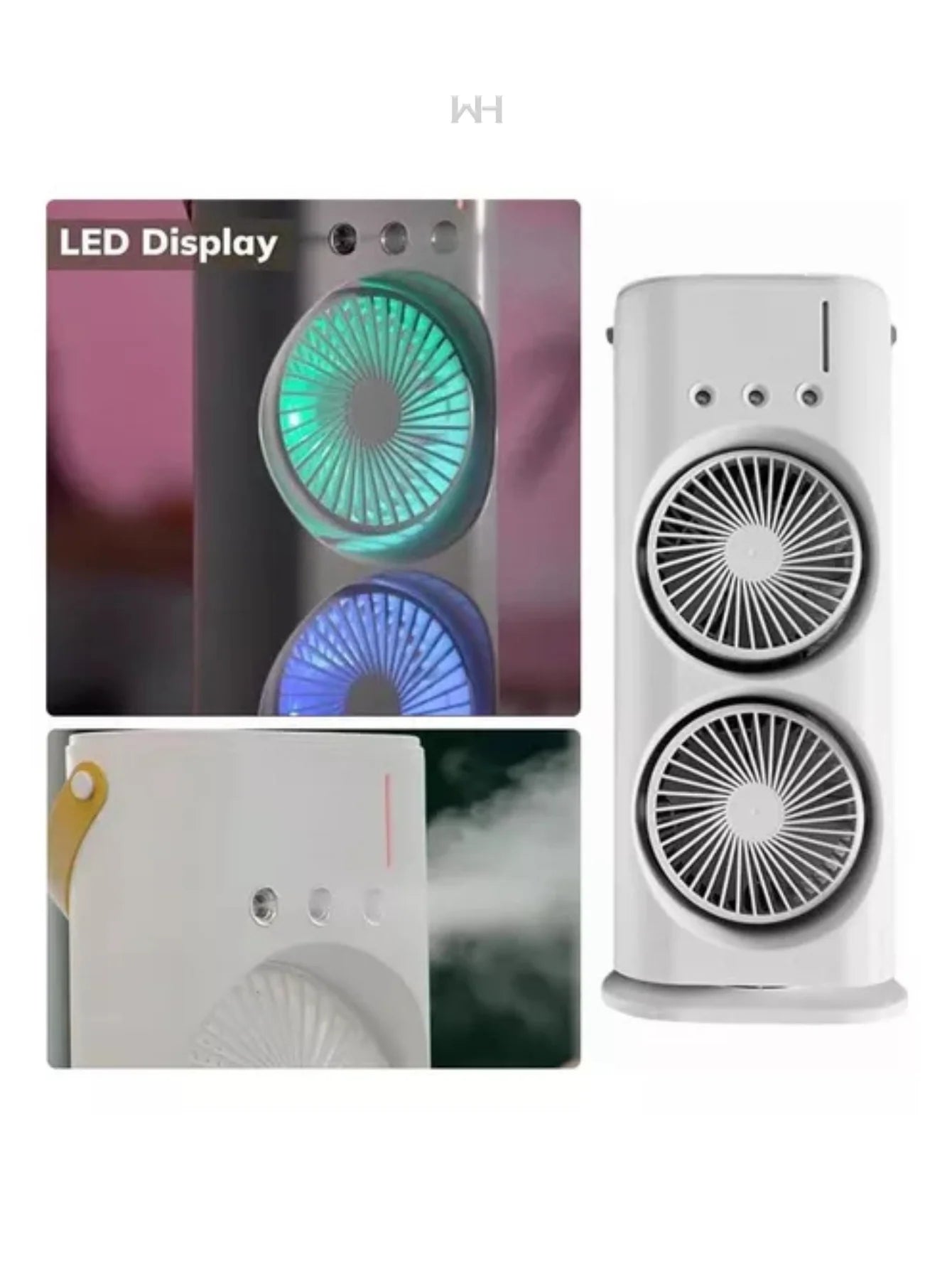Ventilador De Escritorio Leiej Con Humidificador Luz LED
