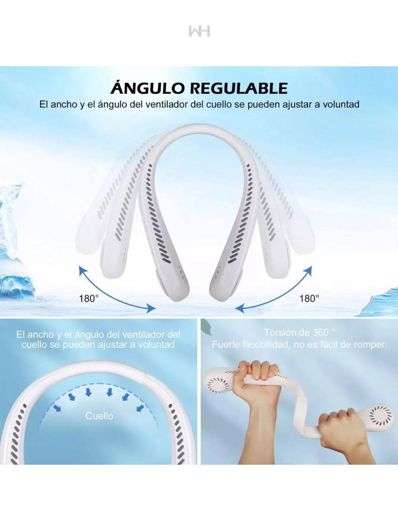 Ventiladores De Cuello Portátil Recargable