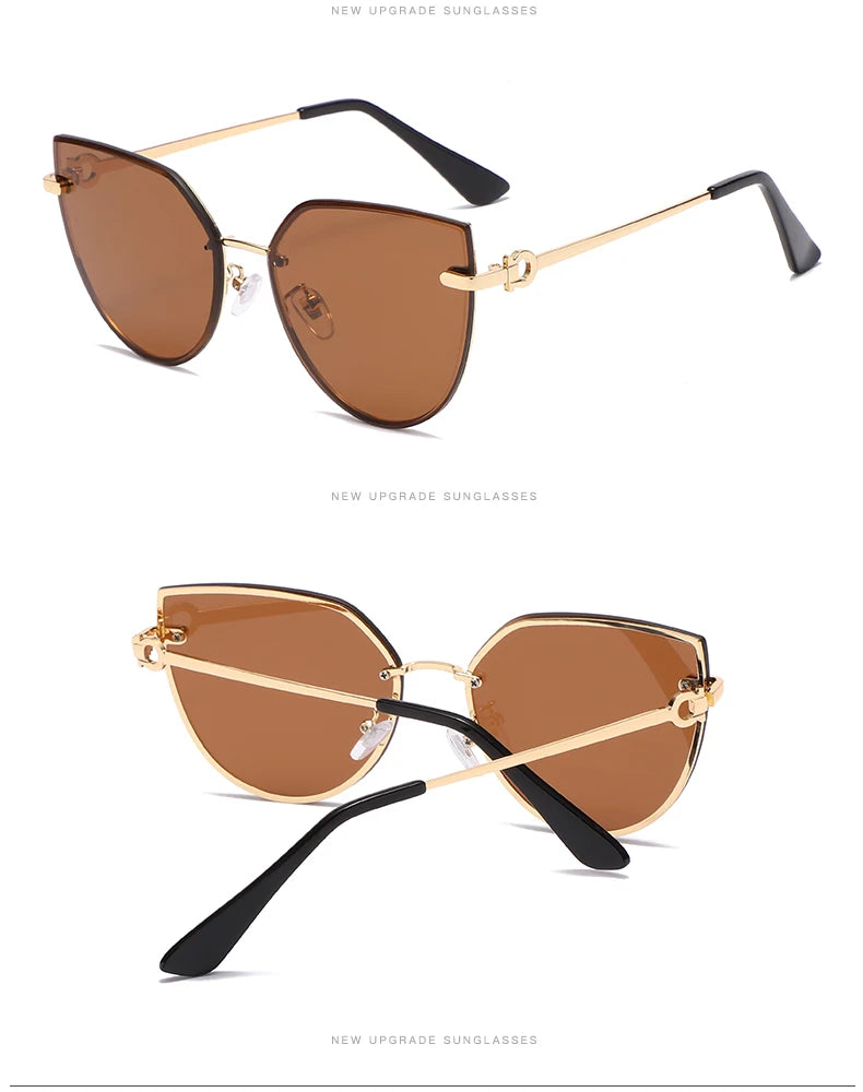 Gafas de sol tipo ojo de gato a la moda para mujer