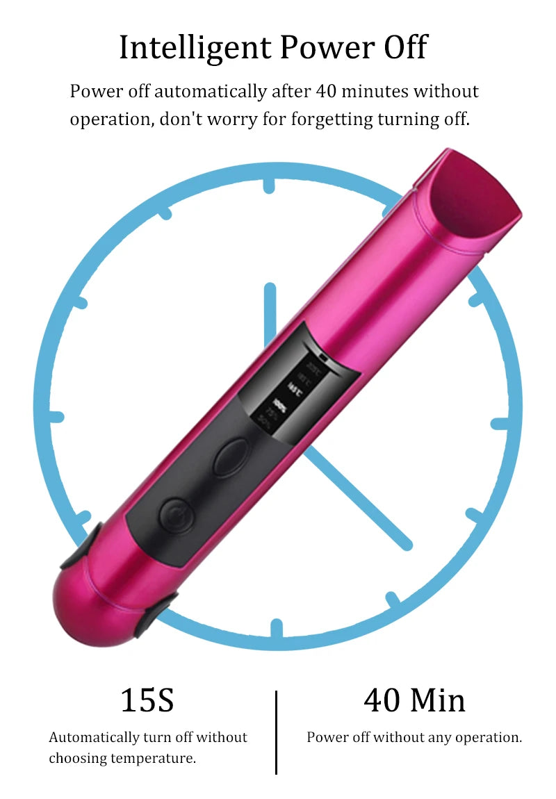 Rizador de pelo profesional recargable por USB 2 en 1