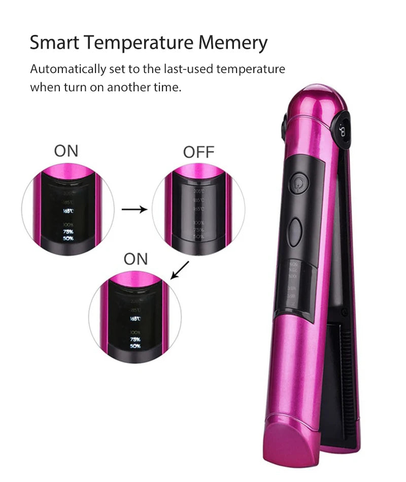 Rizador de pelo profesional recargable por USB 2 en 1