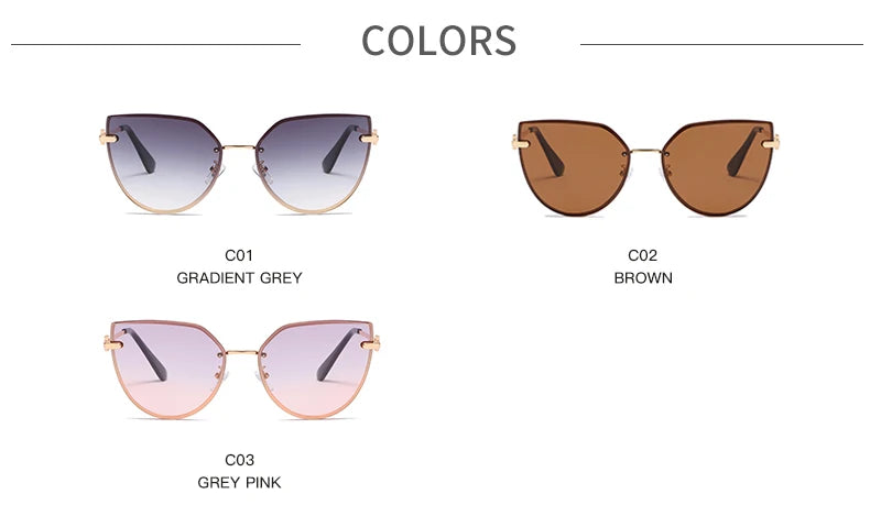 Gafas de sol tipo ojo de gato a la moda para mujer