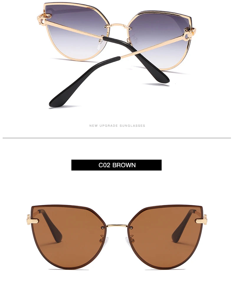 Gafas de sol tipo ojo de gato a la moda para mujer