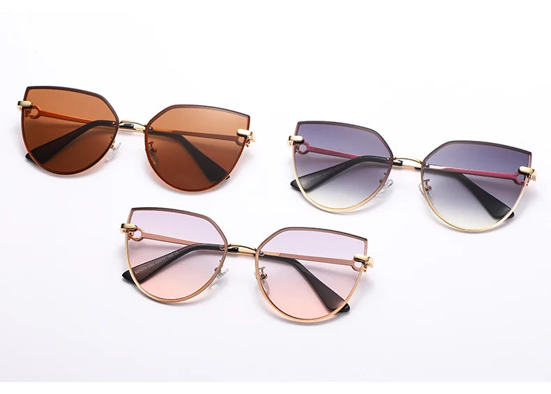 Gafas de sol tipo ojo de gato a la moda para mujer