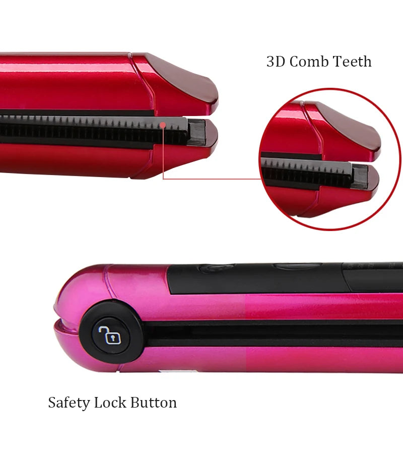 Rizador de pelo profesional recargable por USB 2 en 1