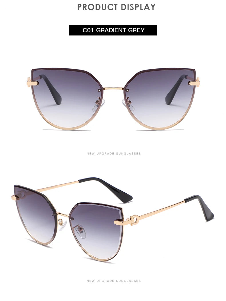 Gafas de sol tipo ojo de gato a la moda para mujer