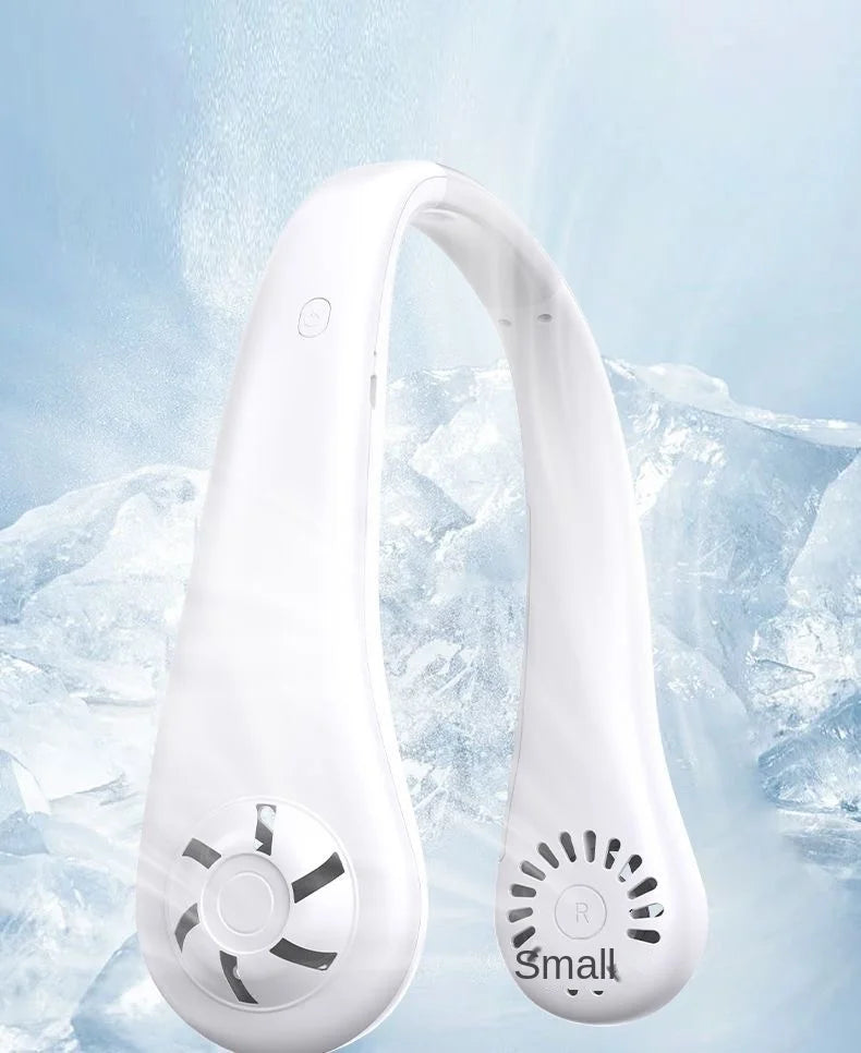 Mini ventilador montado en el cuello portátil sin aspas enfriador de aire recargable