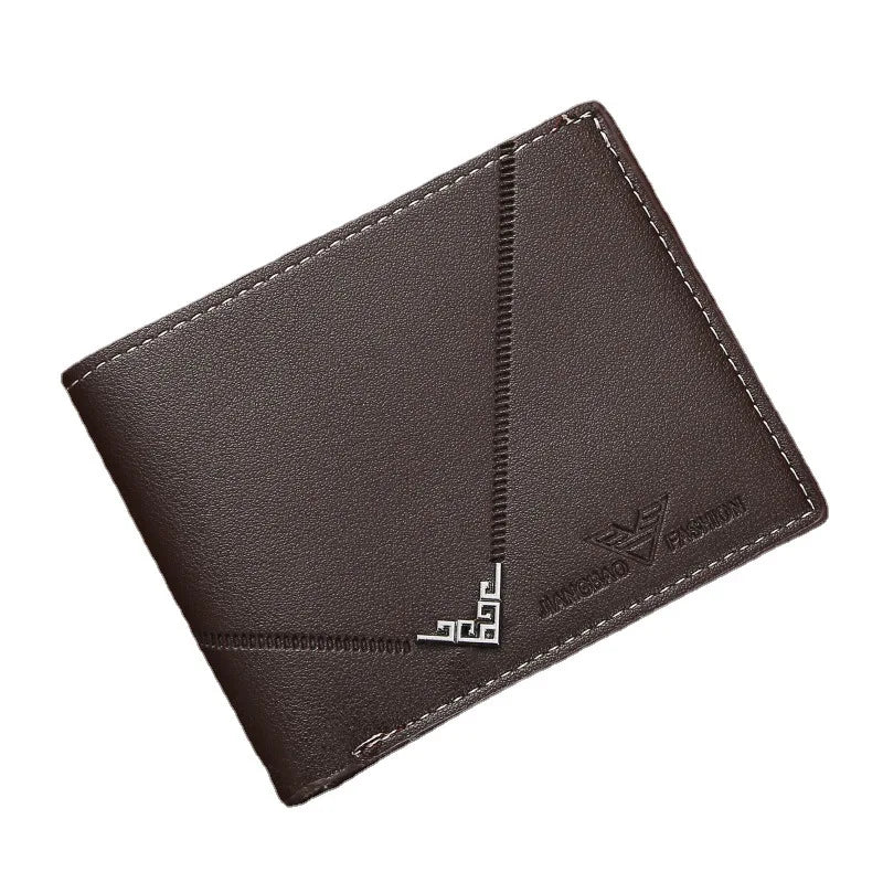 Clip de tarjeta de cuero con textura Lychee para hombre