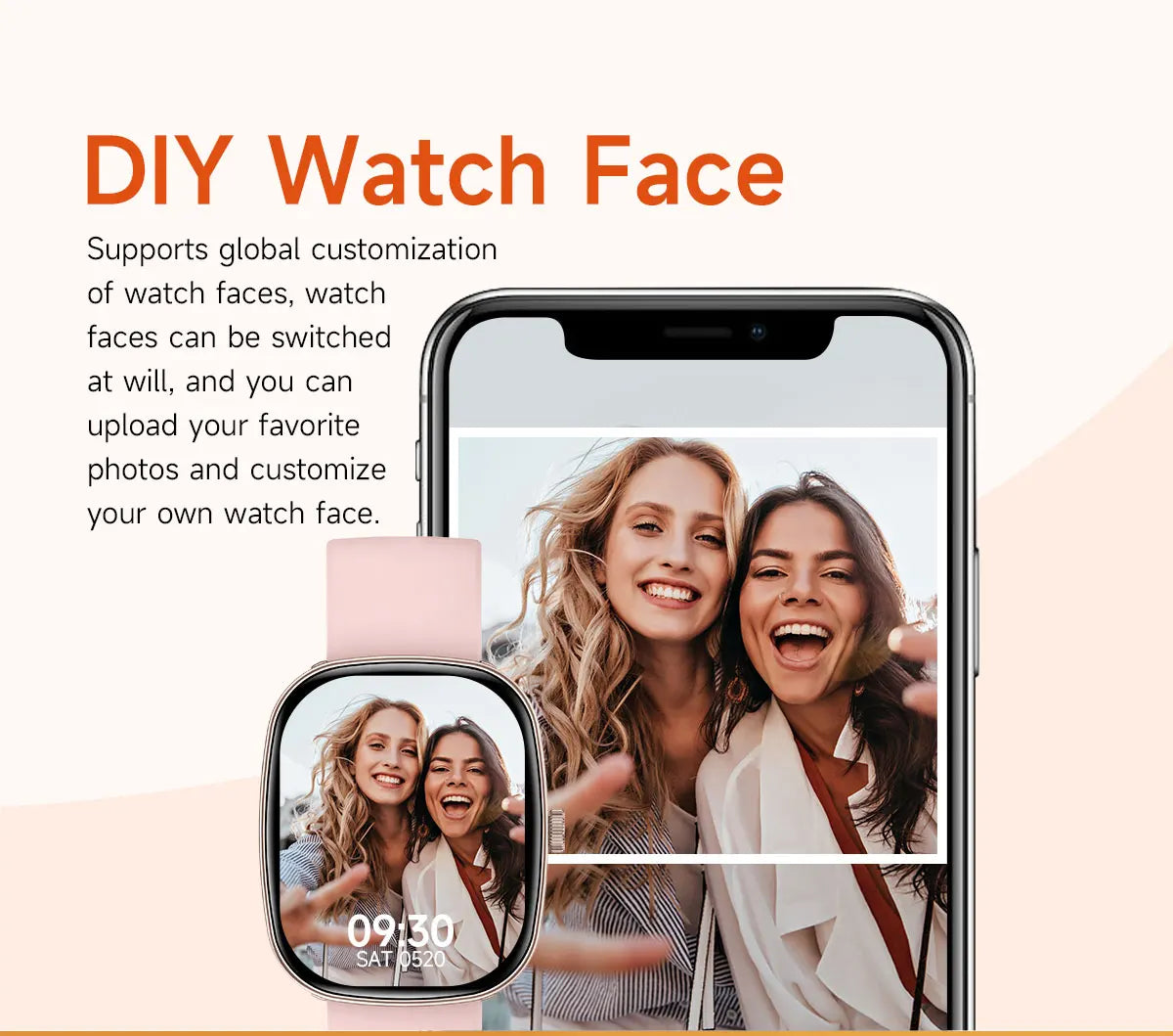 Smartwatch Bluetooth con Pantalla a Color y Monitoreo de Salud