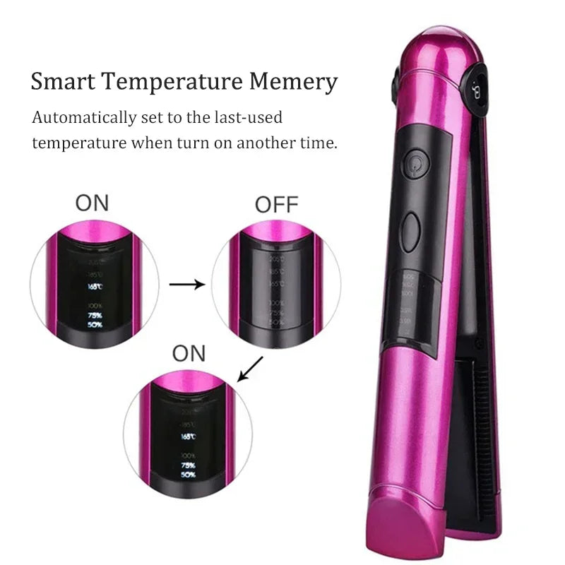 Rizador de pelo profesional recargable por USB 2 en 1
