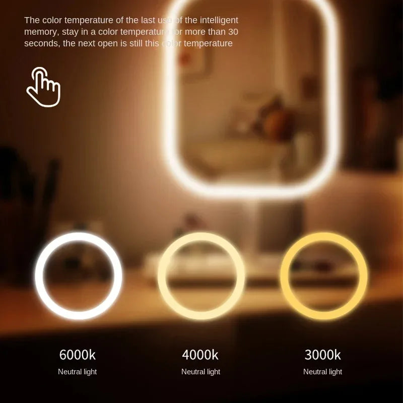 Espejo Tocador LED 3 Colores con Sensor Touch