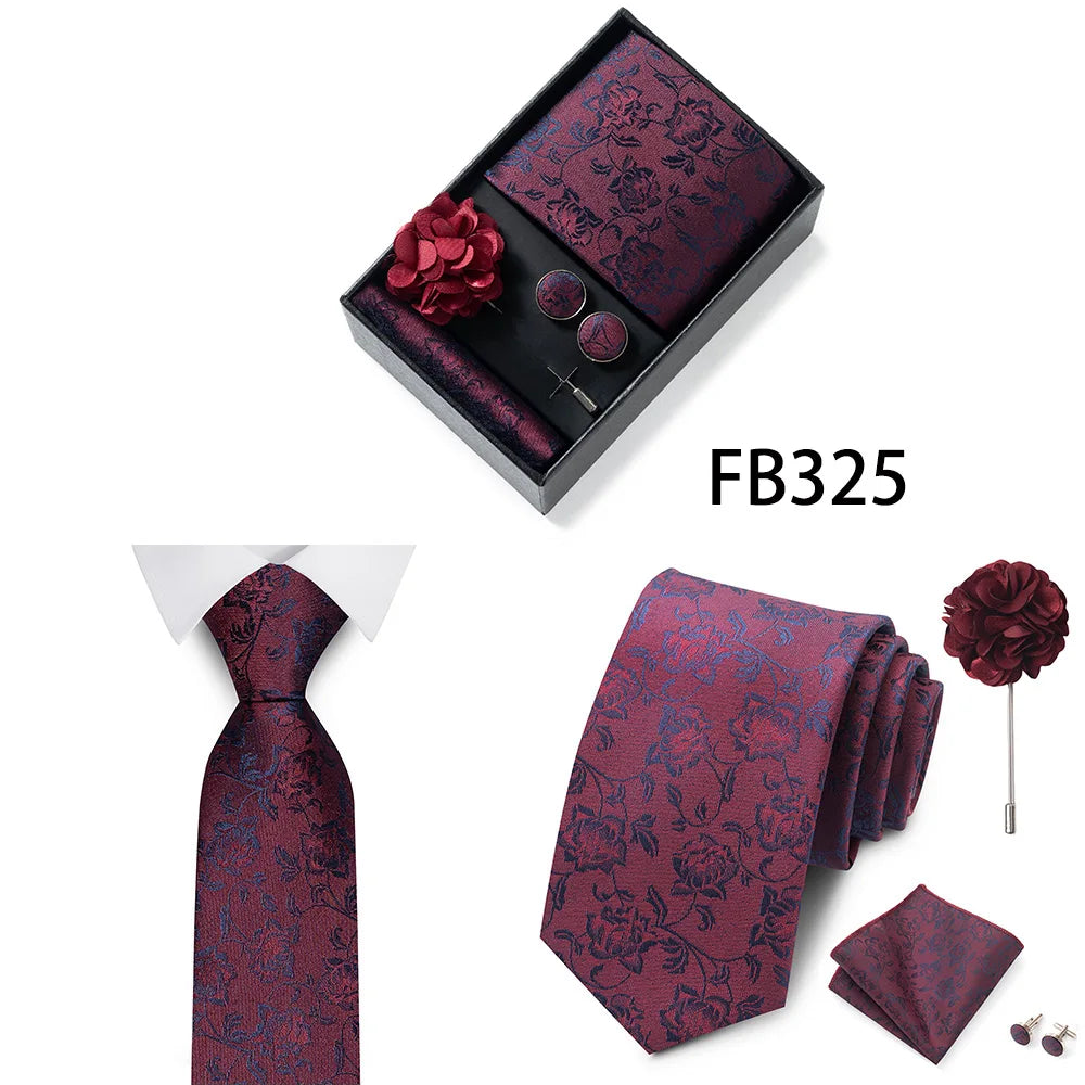 Set de Corbata Dorada de Lujo para Hombre en Caja de Regalo Premium