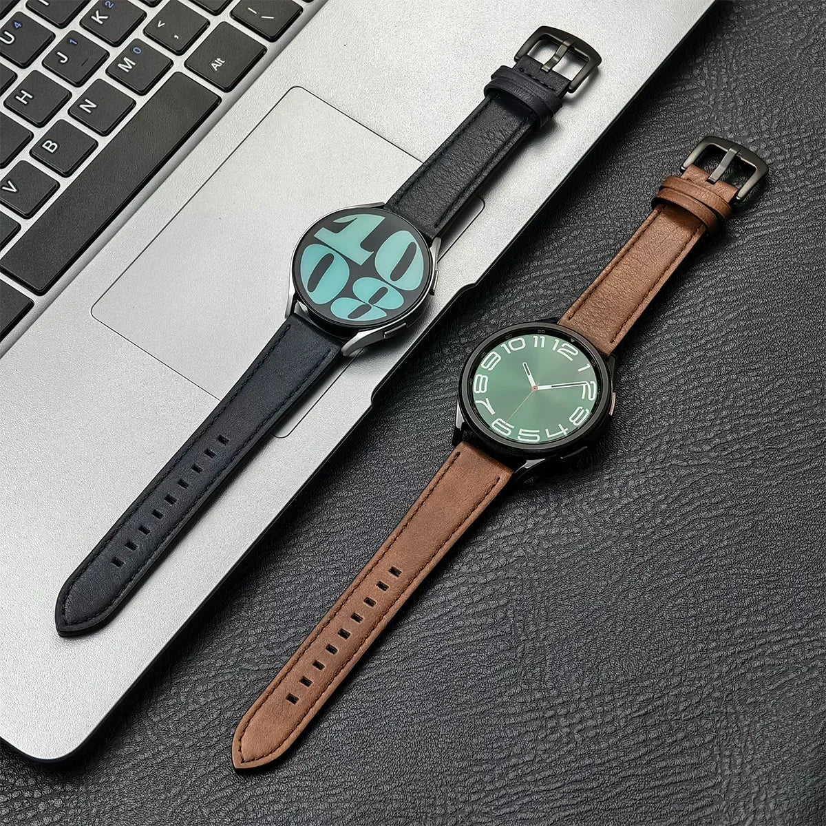 Correa de Piel Vintage 20mm/22mm para Samsung Galaxy Watch y Xiaomi Redmi Watch