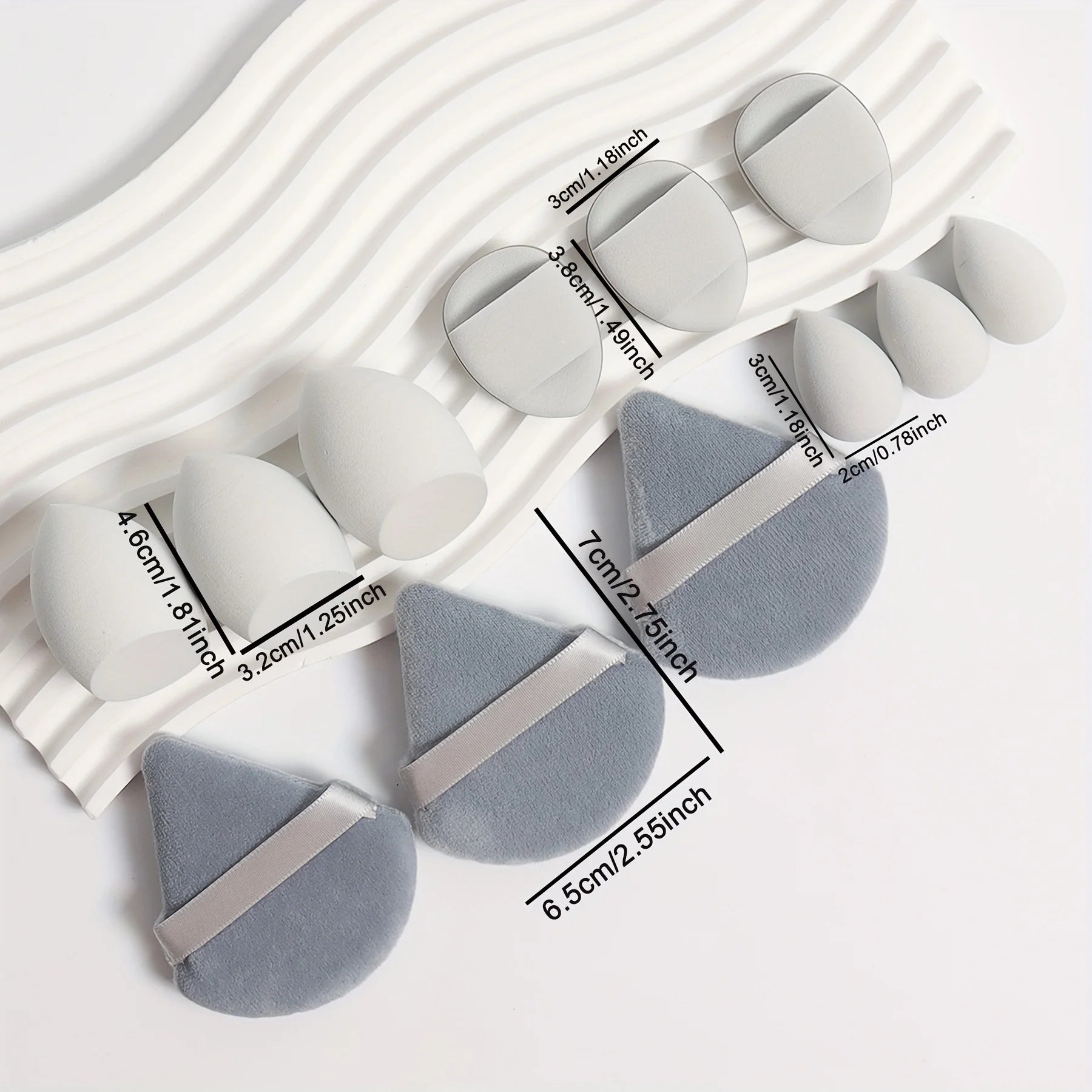 Set de Esponjas de Maquillaje 12 Piezas Multiusos