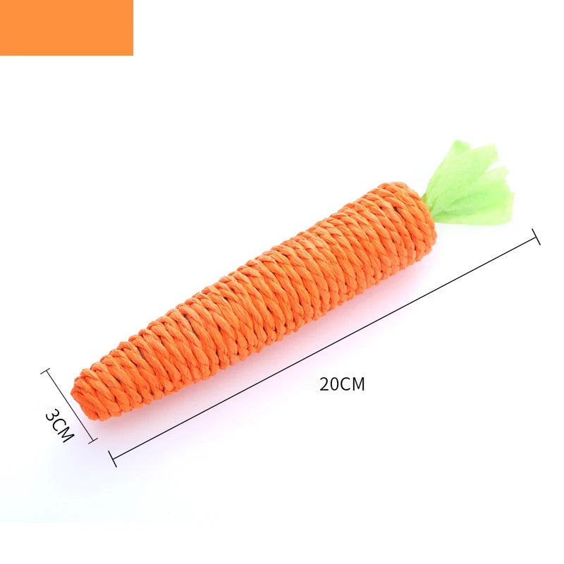 Juguete para gatito de zanahoria