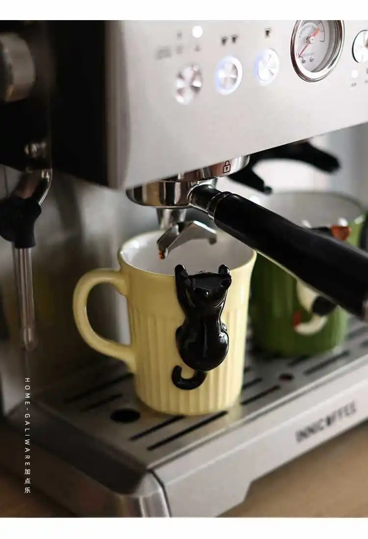 Taza de cerámica de gatito kawai