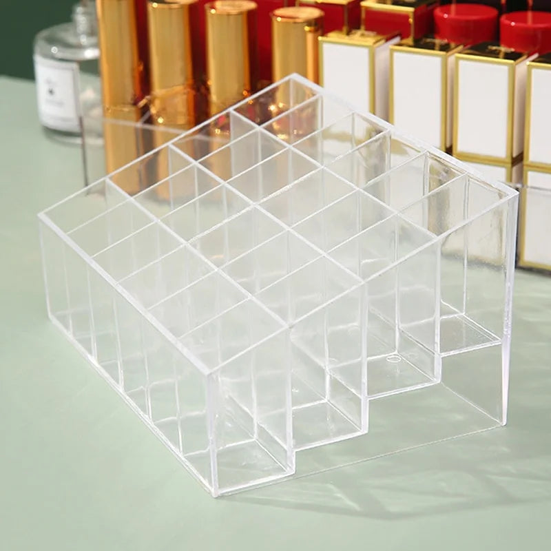 Organizador de Lápices Labiales Transparente de 24 Compartimentos