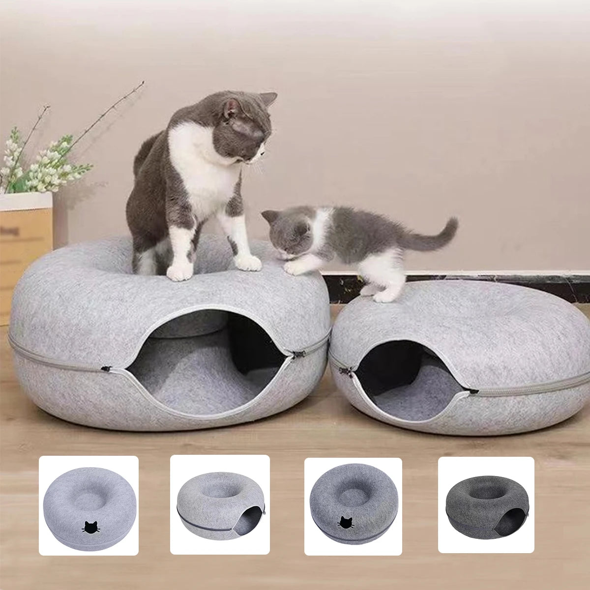 Túnel B Donut para gatos, túnel interactivo