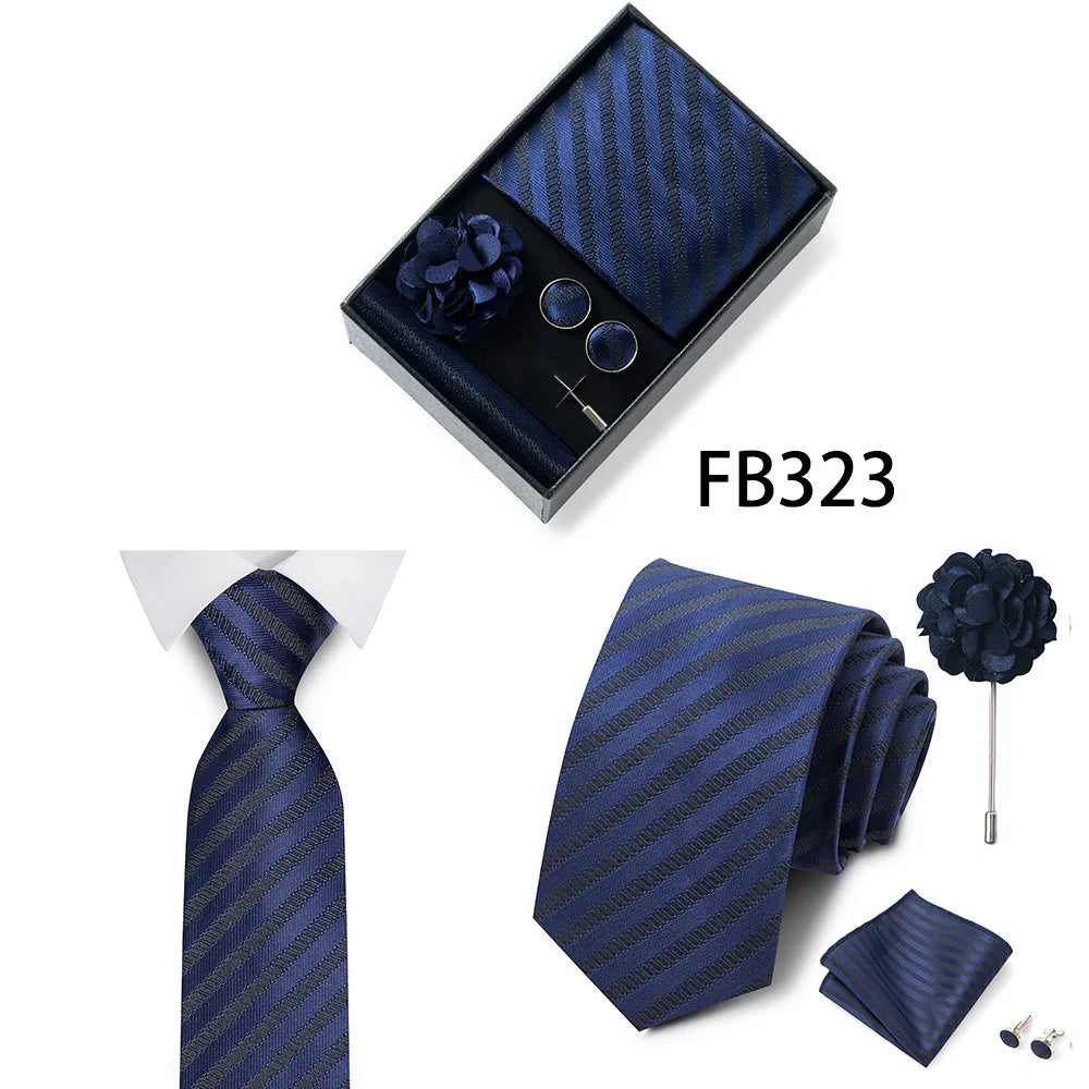 Set de Corbata Dorada de Lujo para Hombre en Caja de Regalo Premium