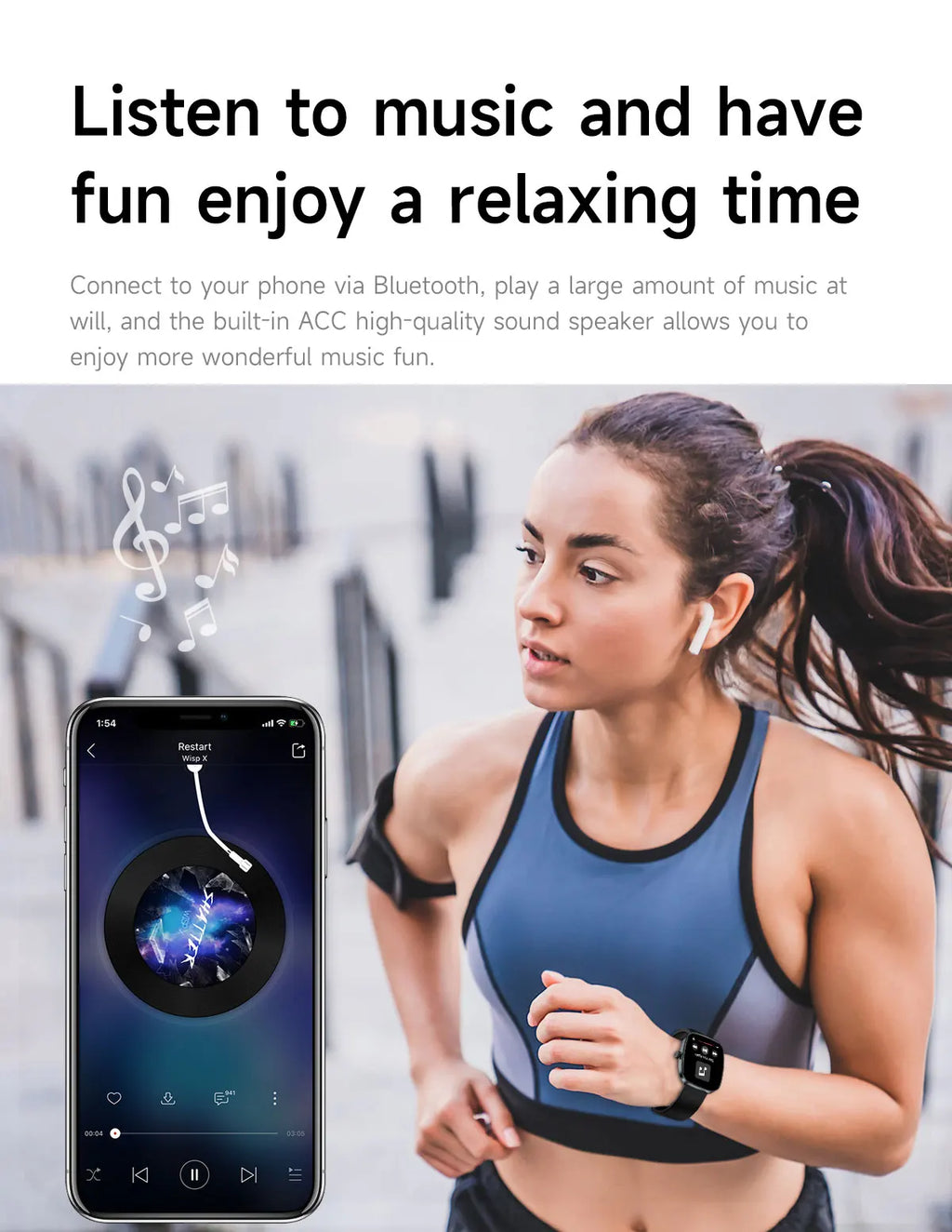 Smartwatch Bluetooth con Pantalla a Color y Monitoreo de Salud