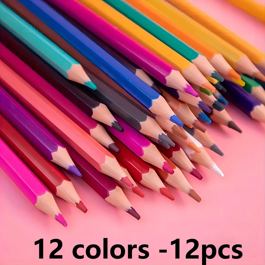 Juego de lápices de colores, pasteles al óleo de núcleo suave para libros para colorear
