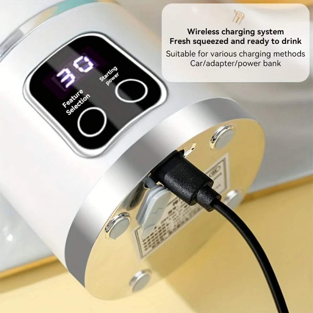 Minilicuadora y extractor de jugo portátil recargable por USB