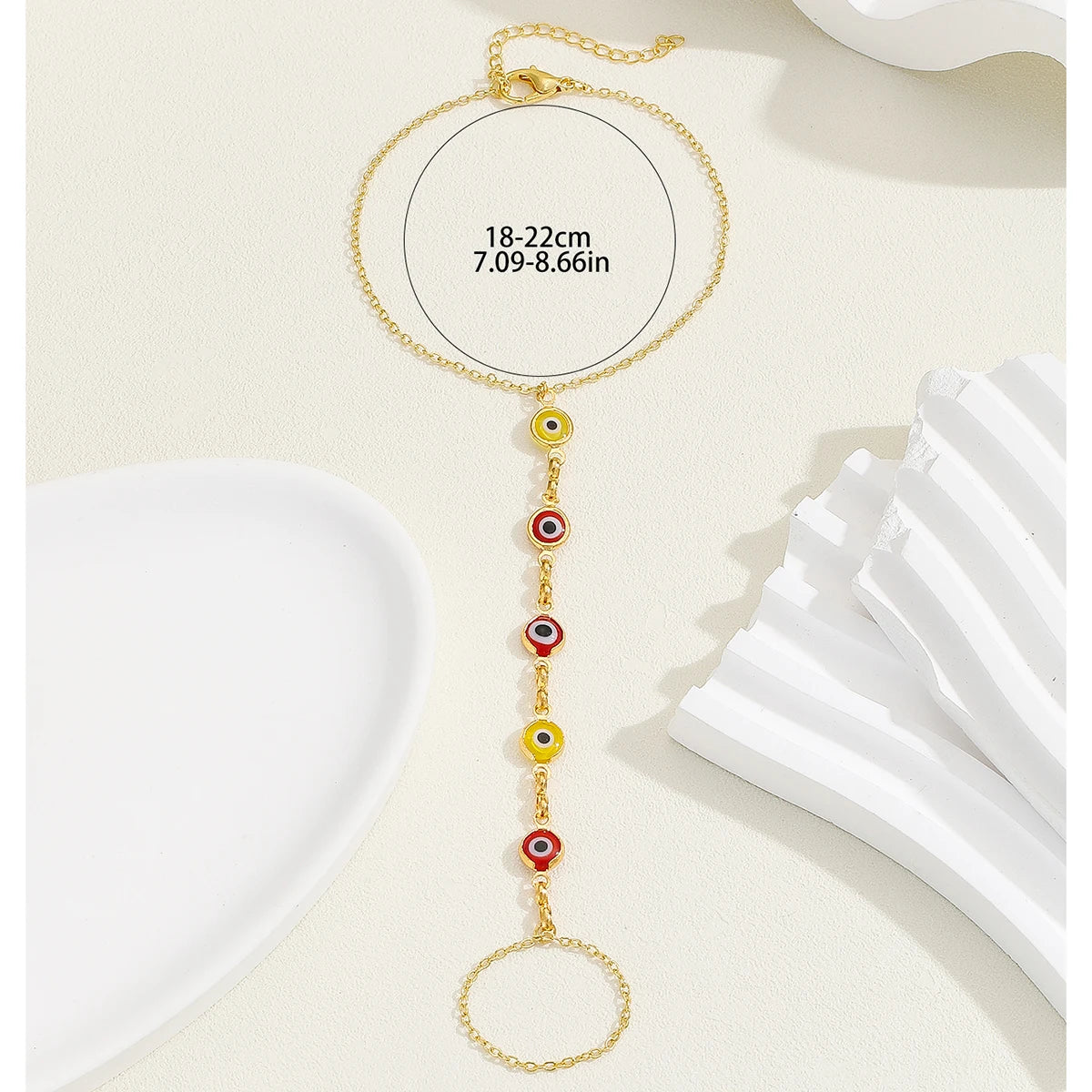 Pulsera Bohemia de Cristal Azul Vintage para Mujer
