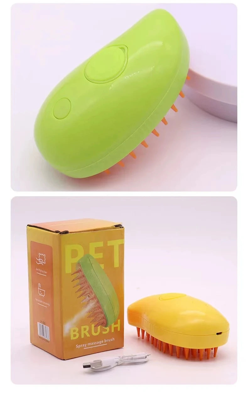 Cepillo de pelo 3 en 1 para perros y gatos, cepillo eléctrico de limpieza para mascotas