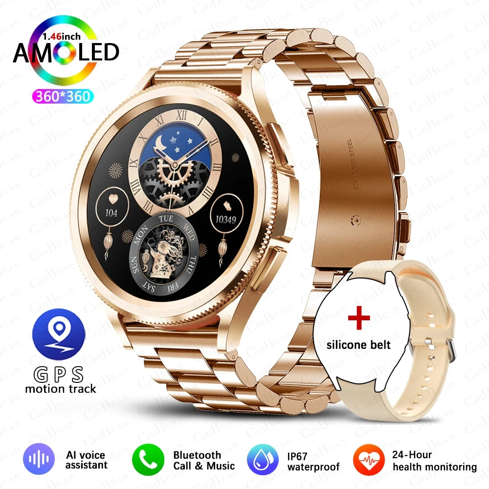 Smartwatch Deportivo 2025 para Hombre con Pantalla AMOLED e IP68