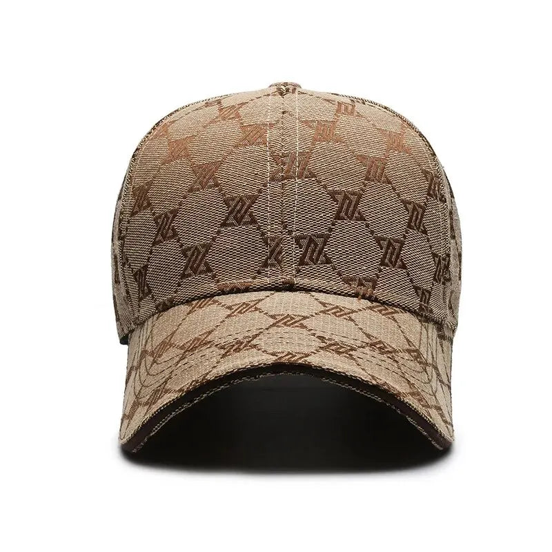 Gorra de béisbol cosida de tres líneas con protector solar
