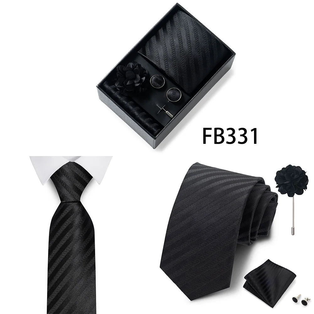 Set de Corbata Dorada de Lujo para Hombre en Caja de Regalo Premium