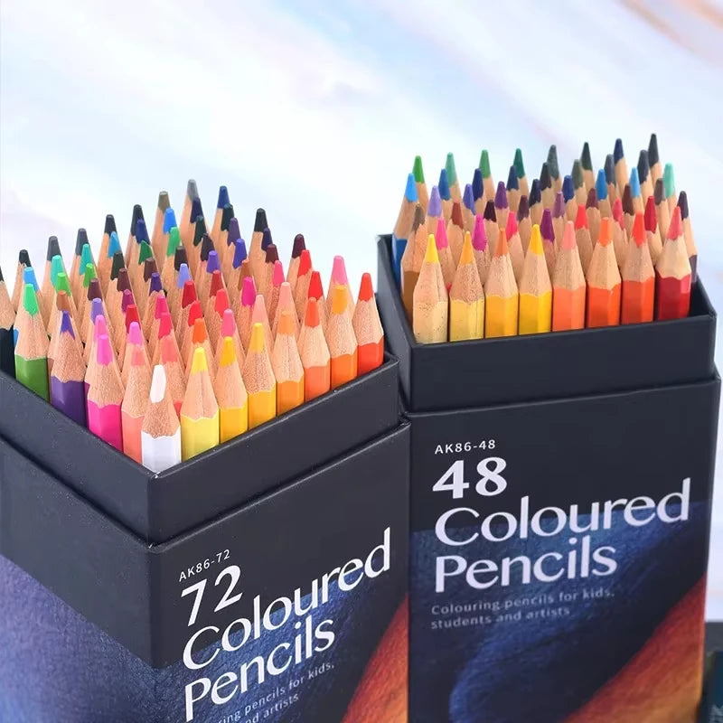 Juego de lápices de colores de madera, suministros de arte coloridos para colorear