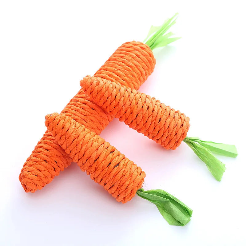 Juguete para gatito de zanahoria