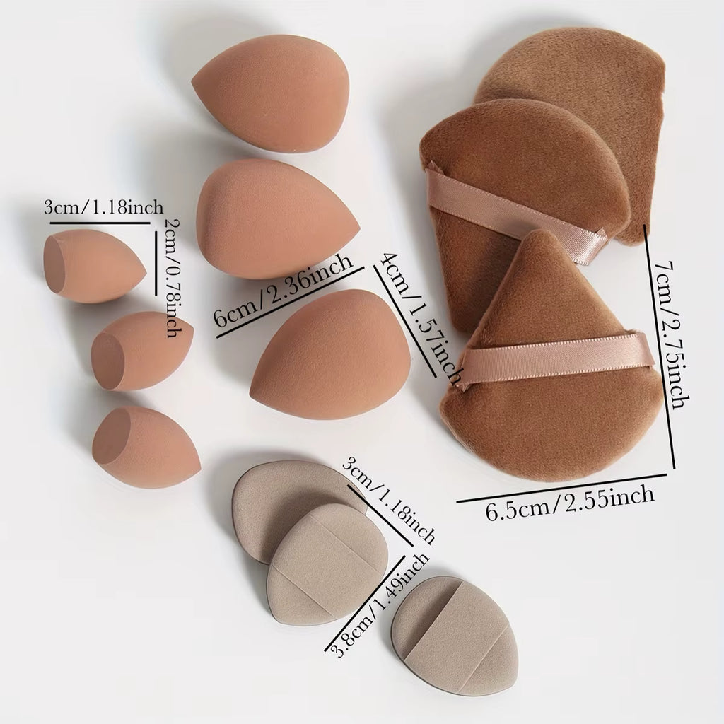 Set de Esponjas de Maquillaje 12 Piezas Multiusos