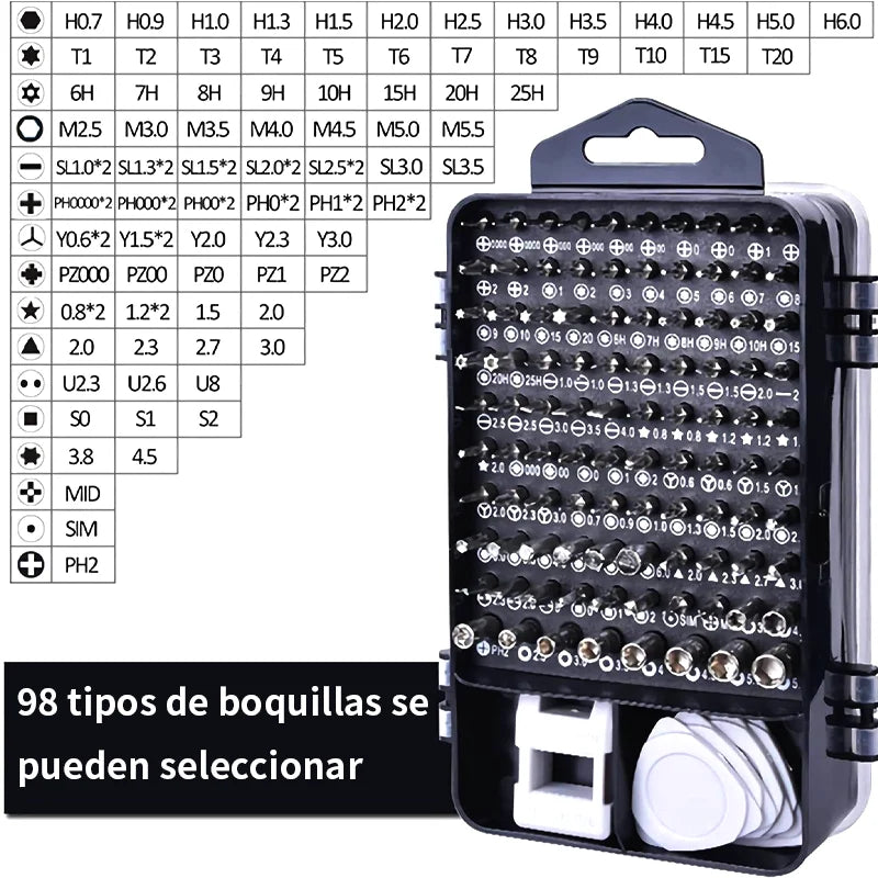 Kit de Desarmadores Iruibo 115 en 1 para Electrónica