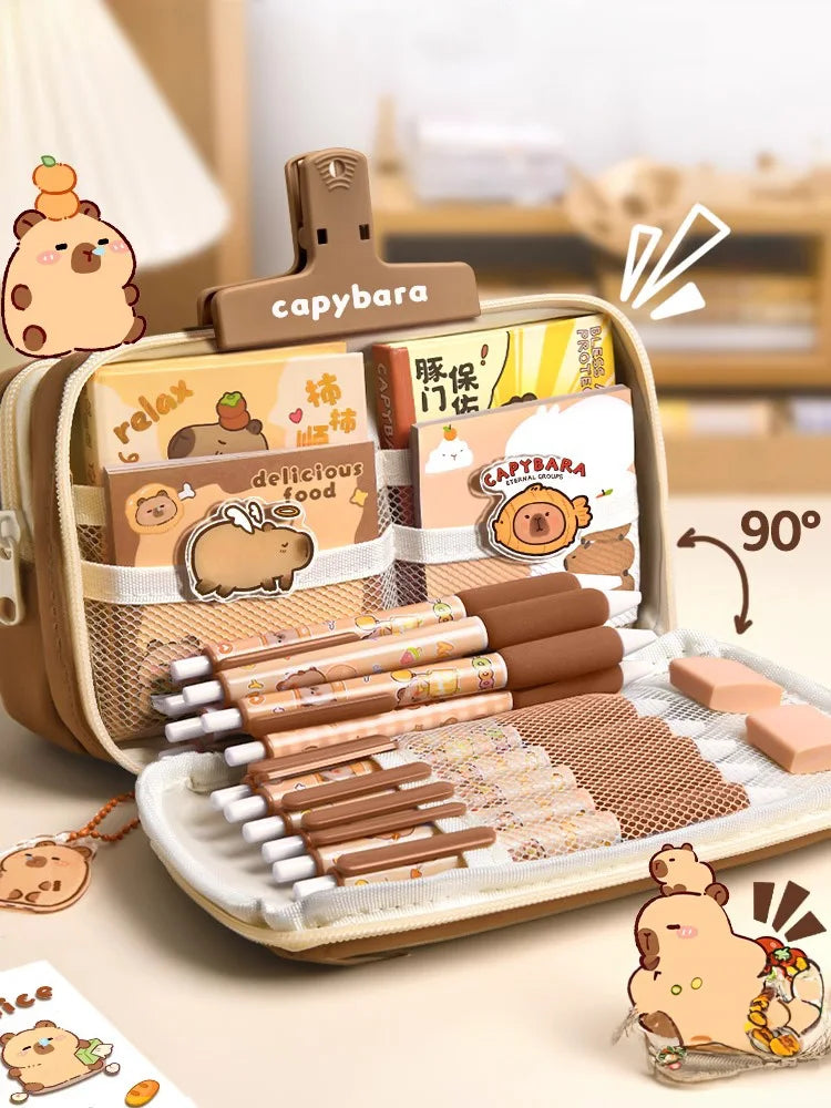 Estuche de Lápices de Tela con Diseño Kawaii,