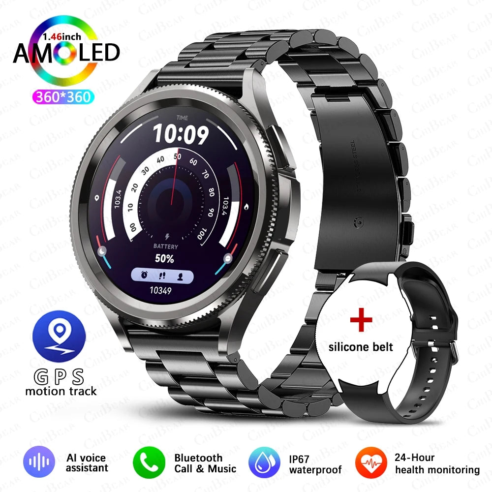 Smartwatch Deportivo 2025 para Hombre con Pantalla AMOLED e IP68
