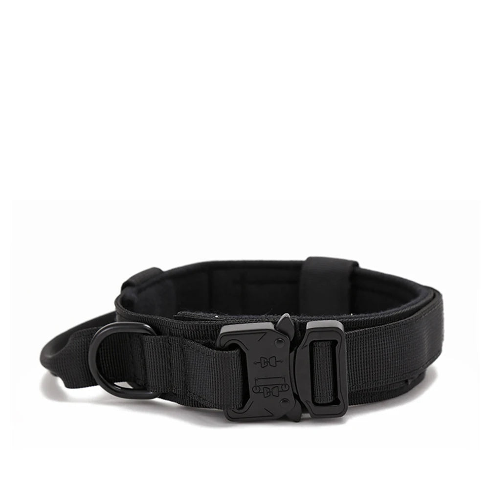 Collar y Correa Táctica Reflectante para Perros Grandes