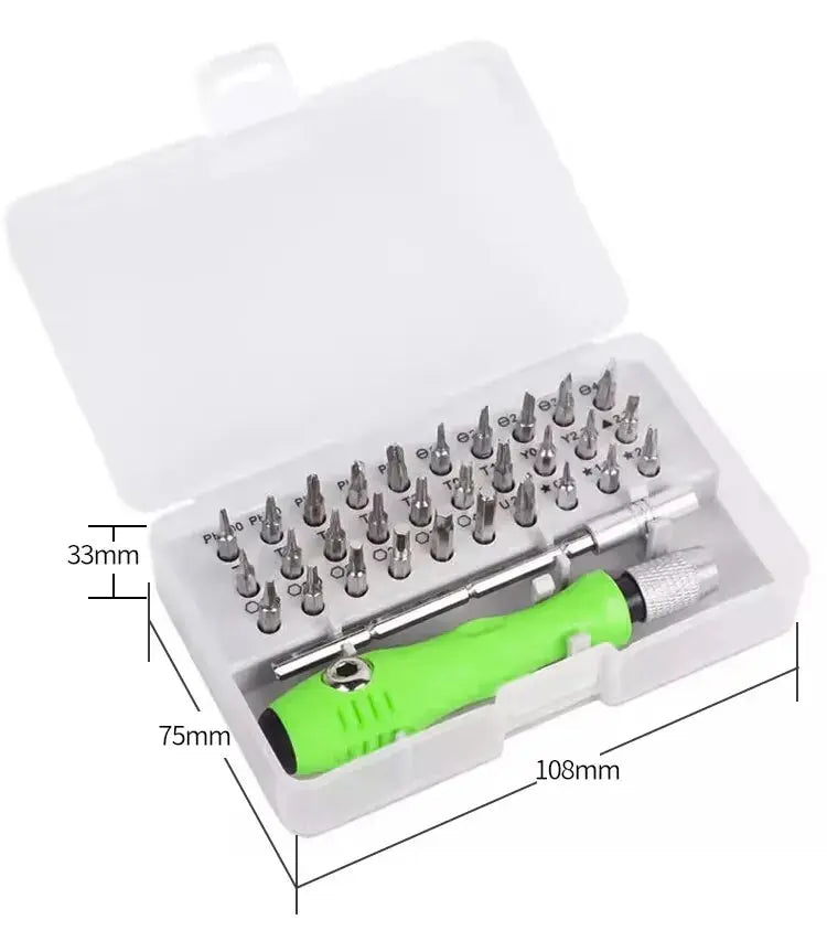 Kit de Destornilladores de Precisión 32 en 1 Magnético Multifuncional
