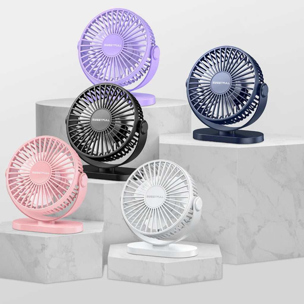 Mini ventilador eléctrico montado en la pared de escritorio