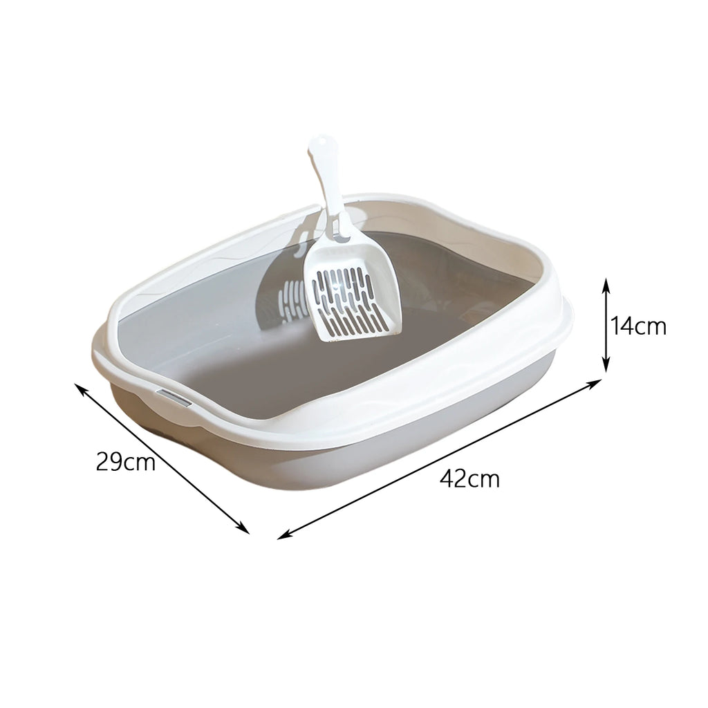 Caja de arena semicerrada para gatitos