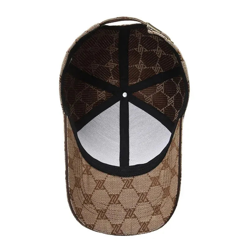 Gorra de béisbol cosida de tres líneas con protector solar