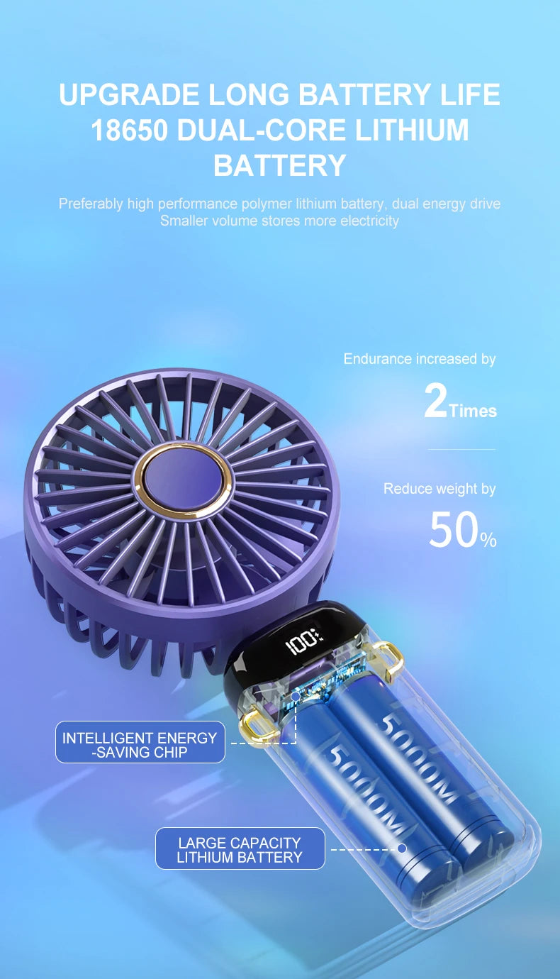 Mini ventilador de mano USB Ventilador portátil plegable