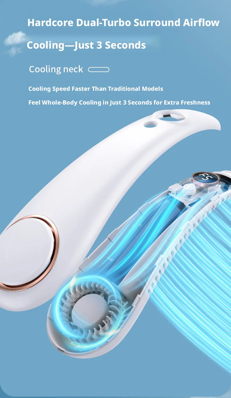 Mini Ventilador de Cuello Portátil sin Aspas
