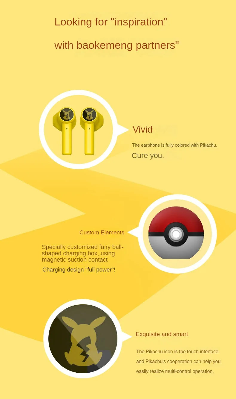 Auriculares inalámbricos Bluetooth de pokebola