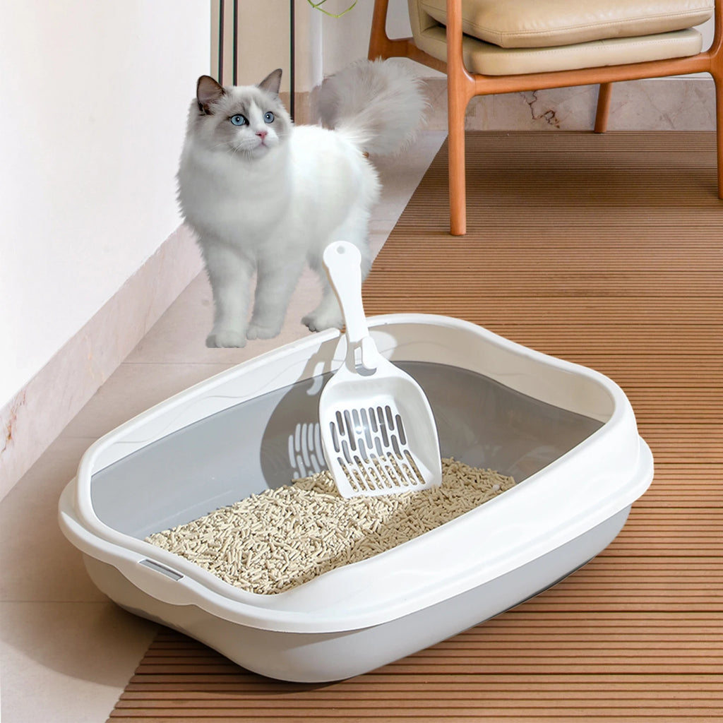 Caja de arena semicerrada para gatitos