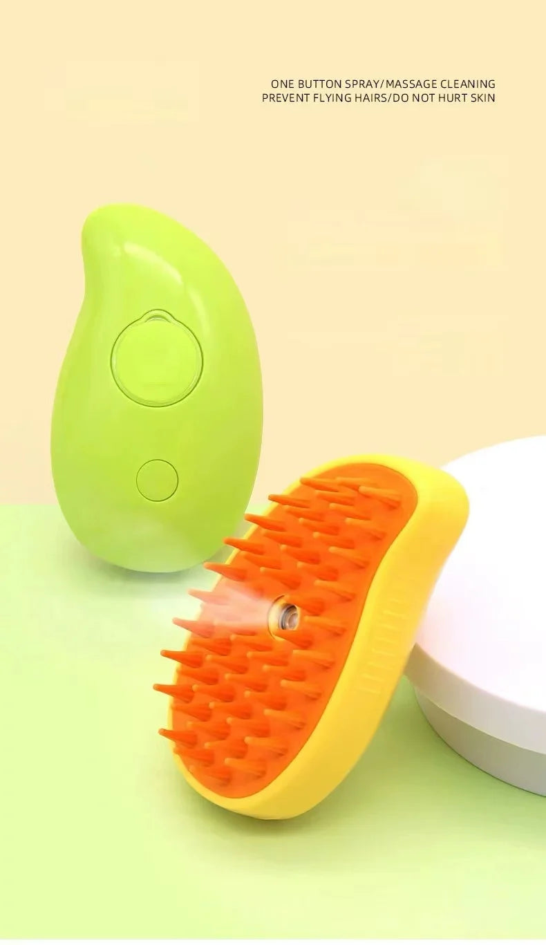 Cepillo de pelo 3 en 1 para perros y gatos, cepillo eléctrico de limpieza para mascotas